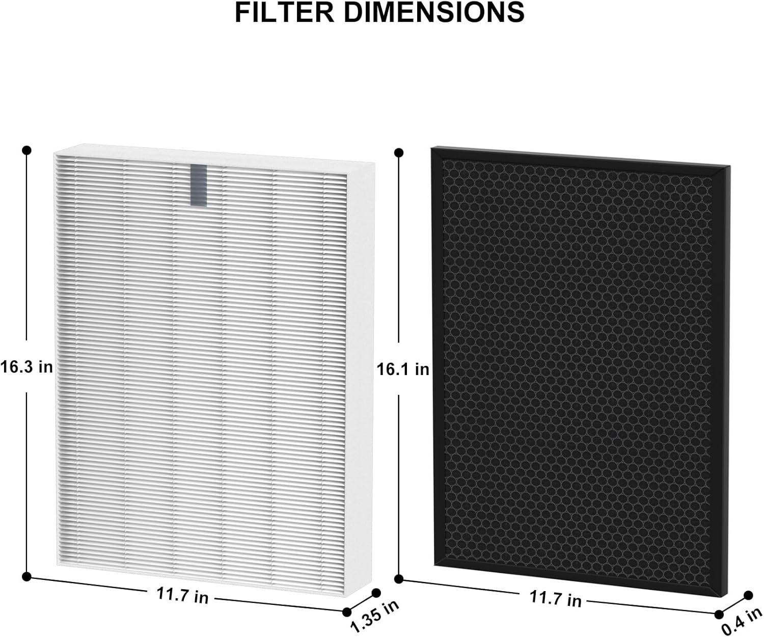 XQ True Replacement Filter X Compatible with Winix XQ, XQ Pro Tower Air Cleaner Purifier, 1712-0089-01-0101-02, 2 x True Filter & 2 x Activated Carbon Filters - Image 3
