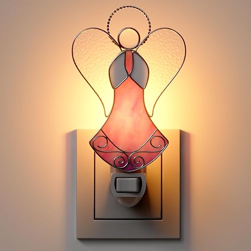 Luz nocturna de ángulo rosa, luces LED de noche enchufables a la pared, luz nocturna decorativa para dormitorio, baño, pasillo, cocina, regalo para