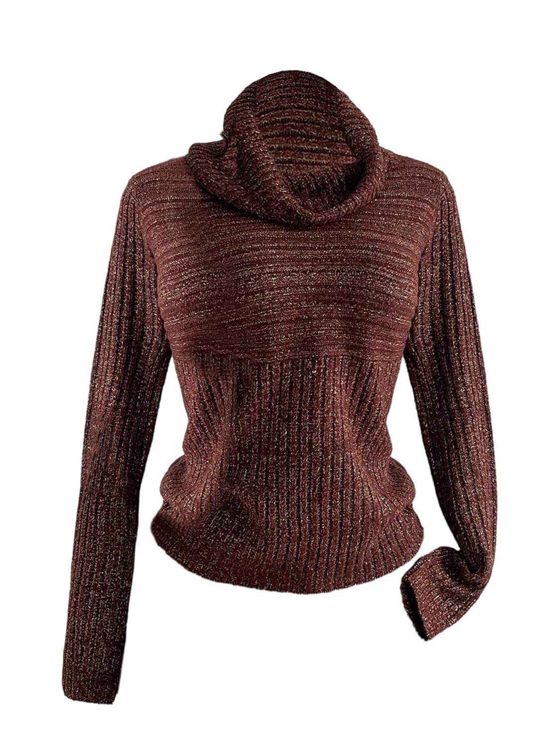 MakeMeChic Womens Turtleneck Sweater Long Sleeve Slim Fit Knitted Going Out Pullovers Jumper Tops
