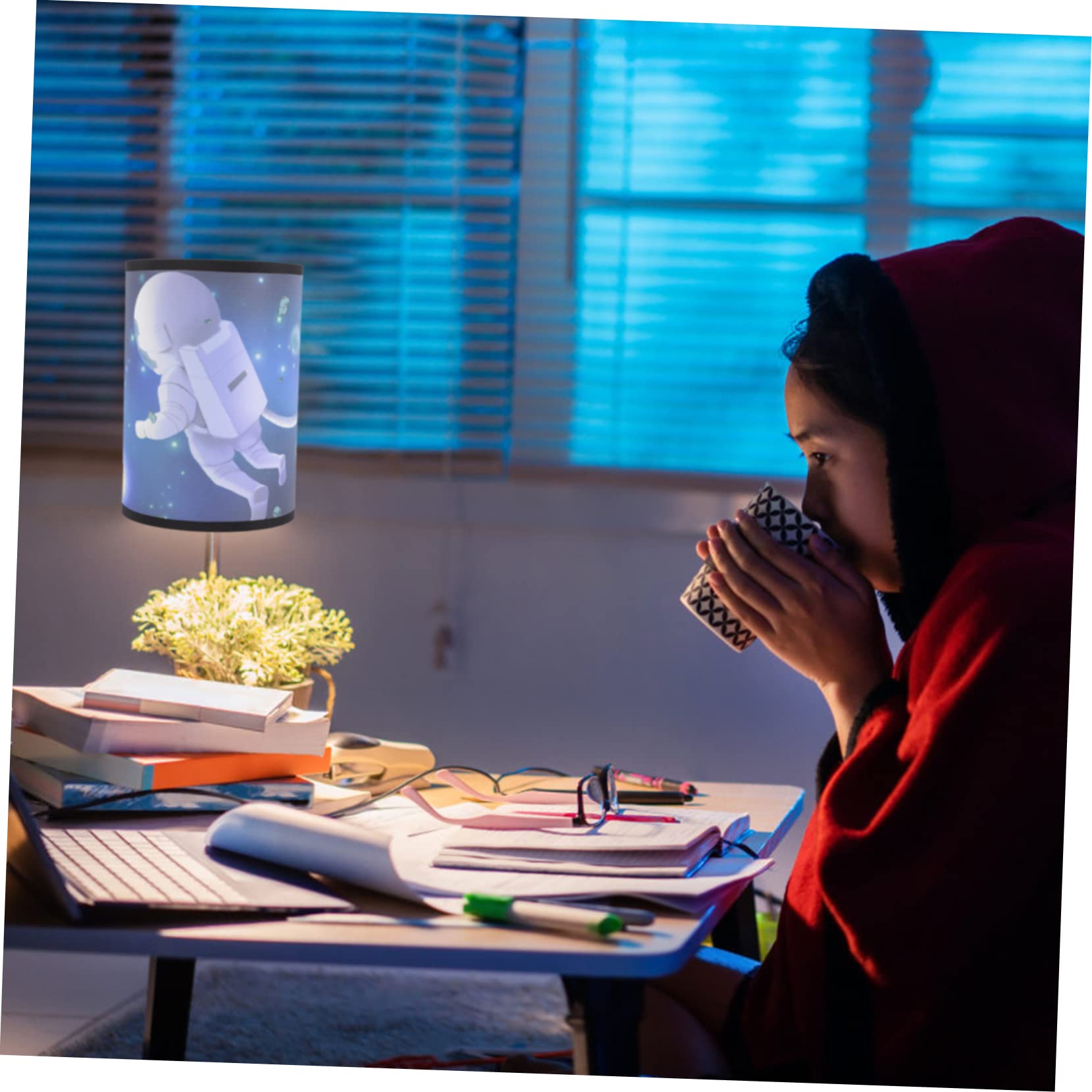 OSALADI Cartoon Space Lamp Shade Boys and Girls Table Lamp Shade Space Theme Nursery Decor for Boys Girls Room