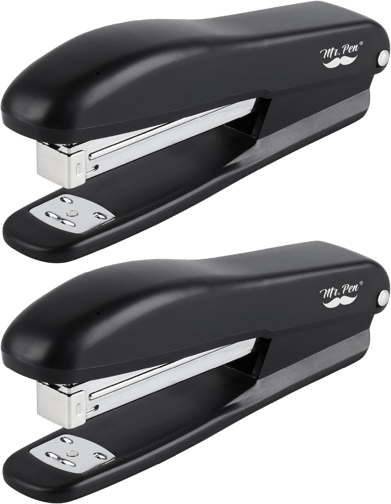 Mr. Pen- Office Stapler with Staples, 2 Pack, 200 Staples 1/4", 20 Sheet Capacity, Desktop Stapler for Students, Office Supplies, Ergonomic Design for Comfortable Use, Jam-Free