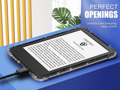 Miniatura 8 de MoKo Funda para Kindle de 6 pulgadas (11 generación-2022), ultra transparente, suave, flexible, transparente, TPU, contraportada, color negro con