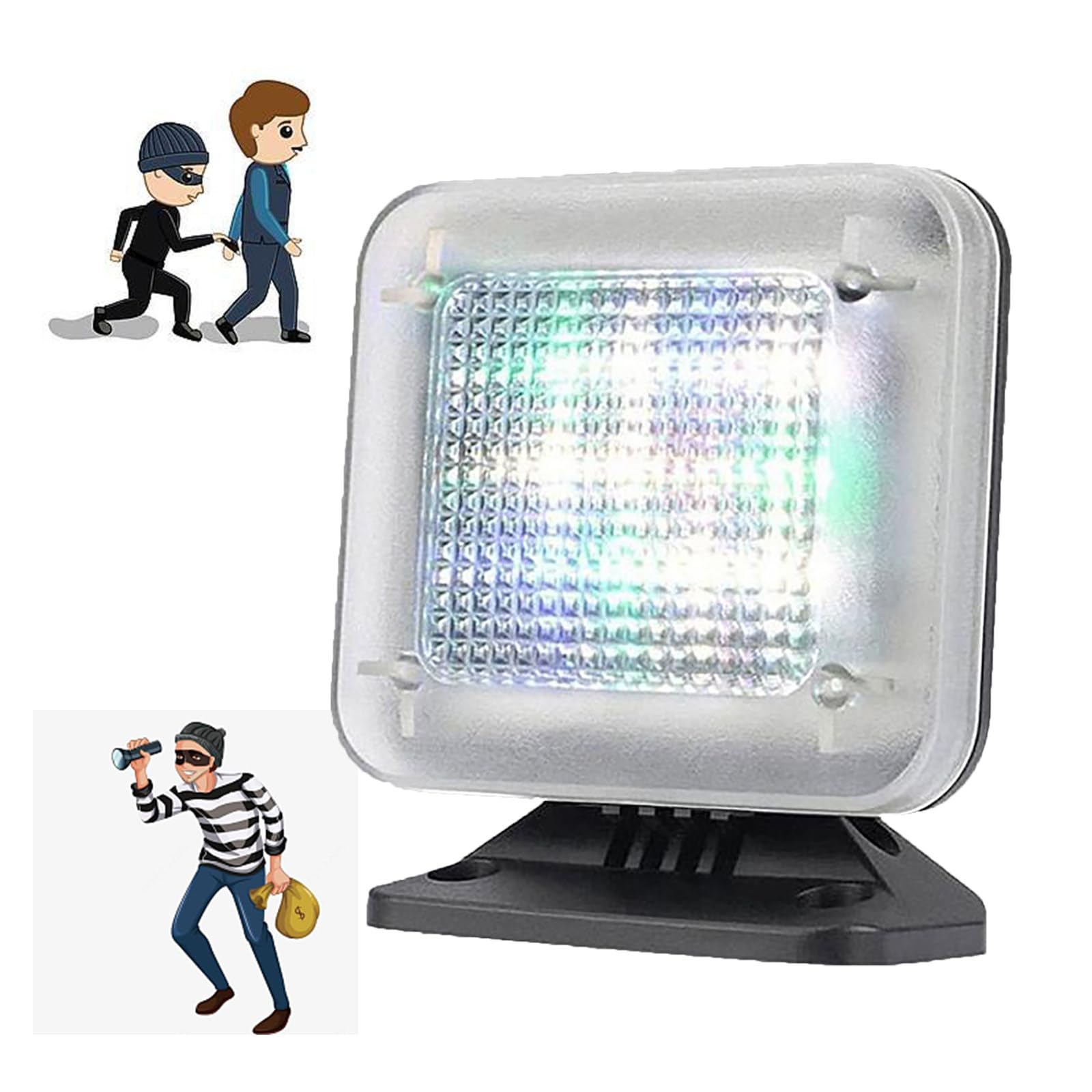Lampe Led Simulant La TéLéVision, LumièRe De SéCurité Nocturne, Avec Minuterie Et DéTecteur De CréPuscule, 4 Modes, Protection Contre Le Cambriolage à La Maison,USB