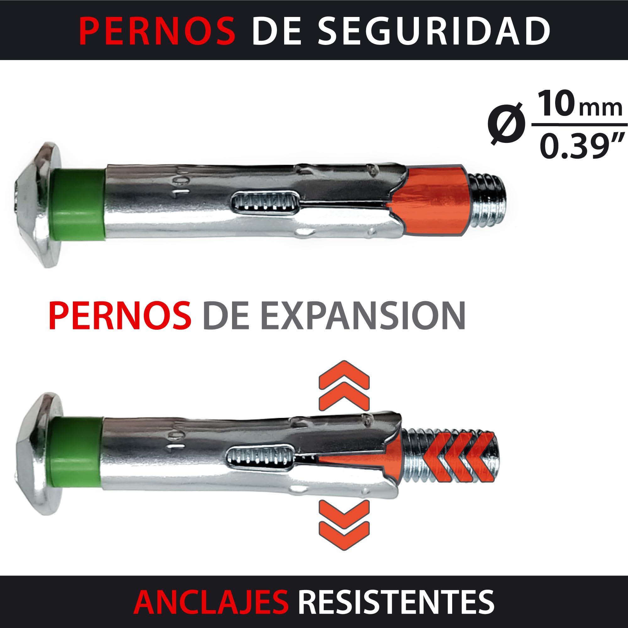 KRASER KR45B Anclaje Suelo Moto y Pared, Único con Base Antipalanca, Compacto y Resistente, Antirrobo de Alta Seguridad para Anclar Moto y Antirrobo Bicicleta Garaje, Compatible con Cadenas y Candados