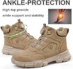 Safety Shoes for Men Waterproof Steel Toe Boots Slip Resistant Work Boots Lightweight Construction Safety Boots Shoes