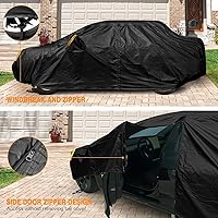 Vista 6 de NEVERLAND Funda para Coche Sedán Impermeable Resistente Protección Todo Clima Nieve Anti-UV Resistente al Viento Exterior Funda Completa para Coche