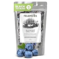 Vista 13 de Nelson's Tea - Té Earl Grey Hoja suelta - Té negro de frambuesa Earl Grey con frambuesas secas - Hoja suelta Earl Grey con pétalos de aciano