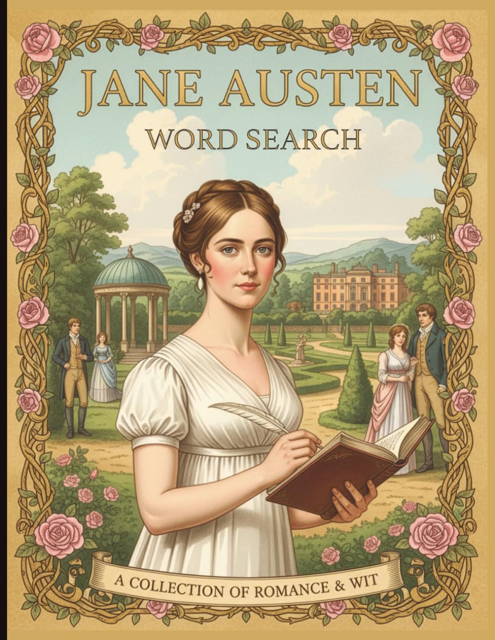 Jane Austen Word Search: Explore the Romance, Wit, and Society of a Literary Icon (Large Print) (Great Authors Word Search Series)