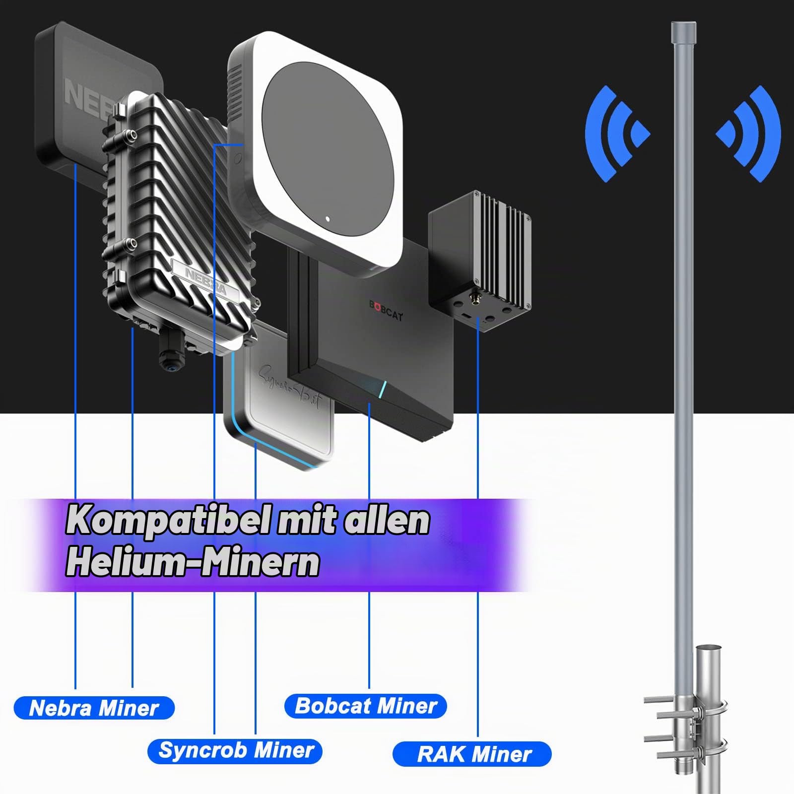 868MHz Lora Antenne 5.8dBi Outdoor Fiberglas Lorawan Antenne