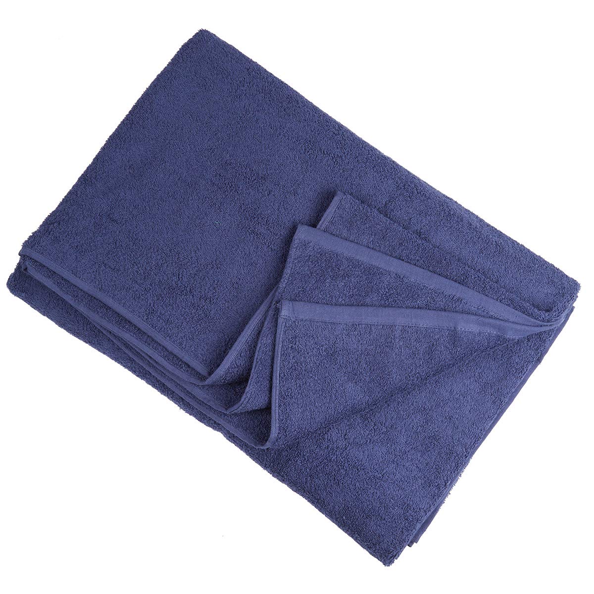 ADAMO Telo mare XXL 100% cotone – 100 x 220 cm, blu scuro: 360 – XXL asciugamano da sauna – telo da bagno in taglie forti – asciugamano da doccia & asciugamano da sauna