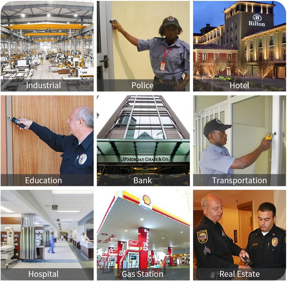 JWM RFID Guard Patrol System, Security Guard Tour Wand with LCD Screen & Free Management Software, for Industrial, Hotel, Healthcare Patrol