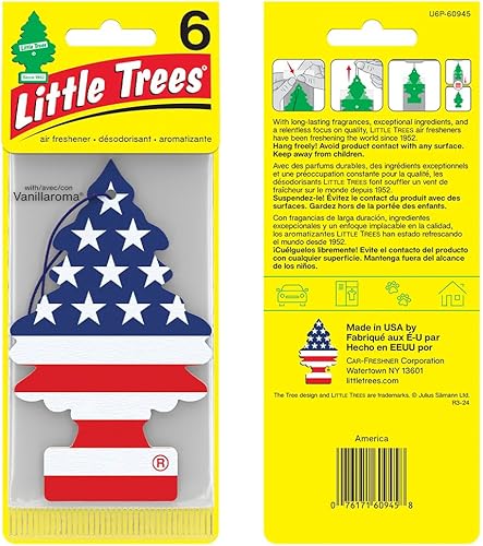 Miniatura 229 de Little Trees - Ambientador de árbol colgante que proporciona un aroma de larga duración para auto u hogar. Aroma Leather, 4 paquetes de 6