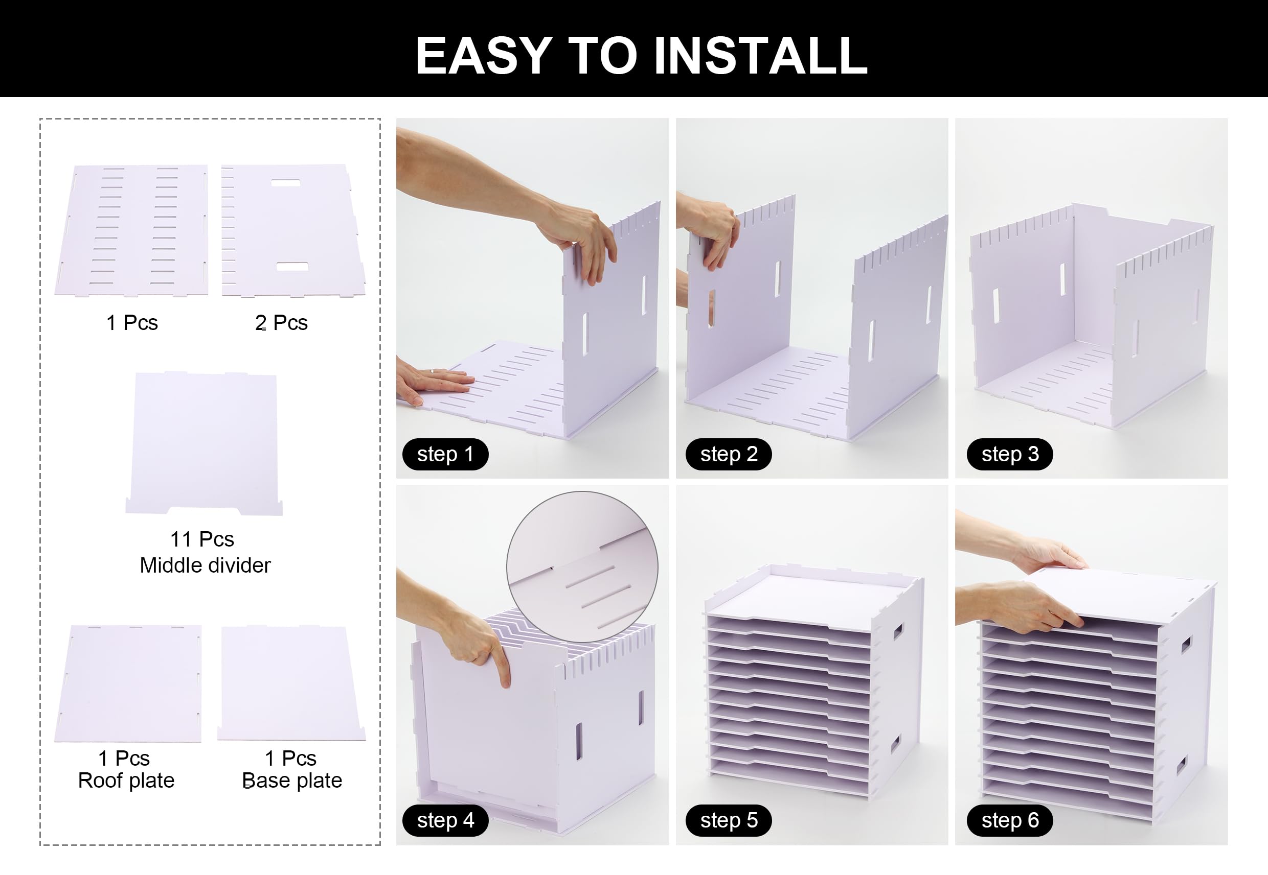Scrapbook Paper Organizer 8.5 X 11, 12 Tier File | Ubuy
