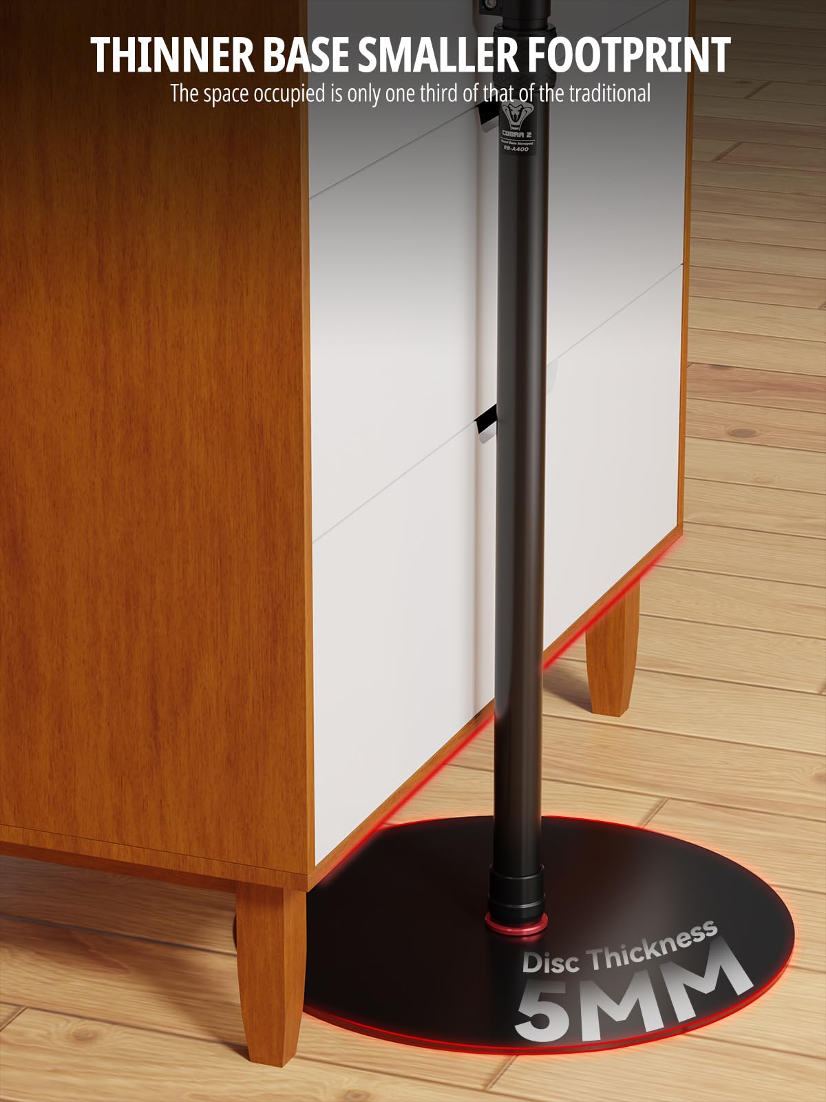 IFOOTAGE Cobra 2 RB-A400 Monopiede Professionale per Fotocamera in Alluminio, Base Ponderata e Altezza Regolabile,Supporto per Pavimento,Supporto Leggero,Diametro Base: 2 Pezzi/40cm