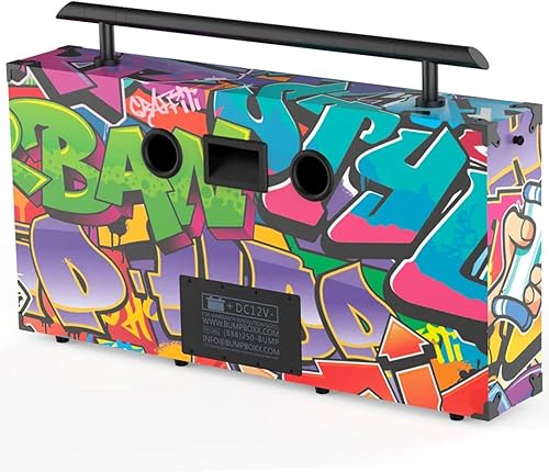 Miniatura 3 de Bumpboxx Bluetooth Boombox Freestyle V3s NYC Graffiti  Boombox inalámbrico de la vieja escuela con altavoz Bluetooth  Incluye batería recargable