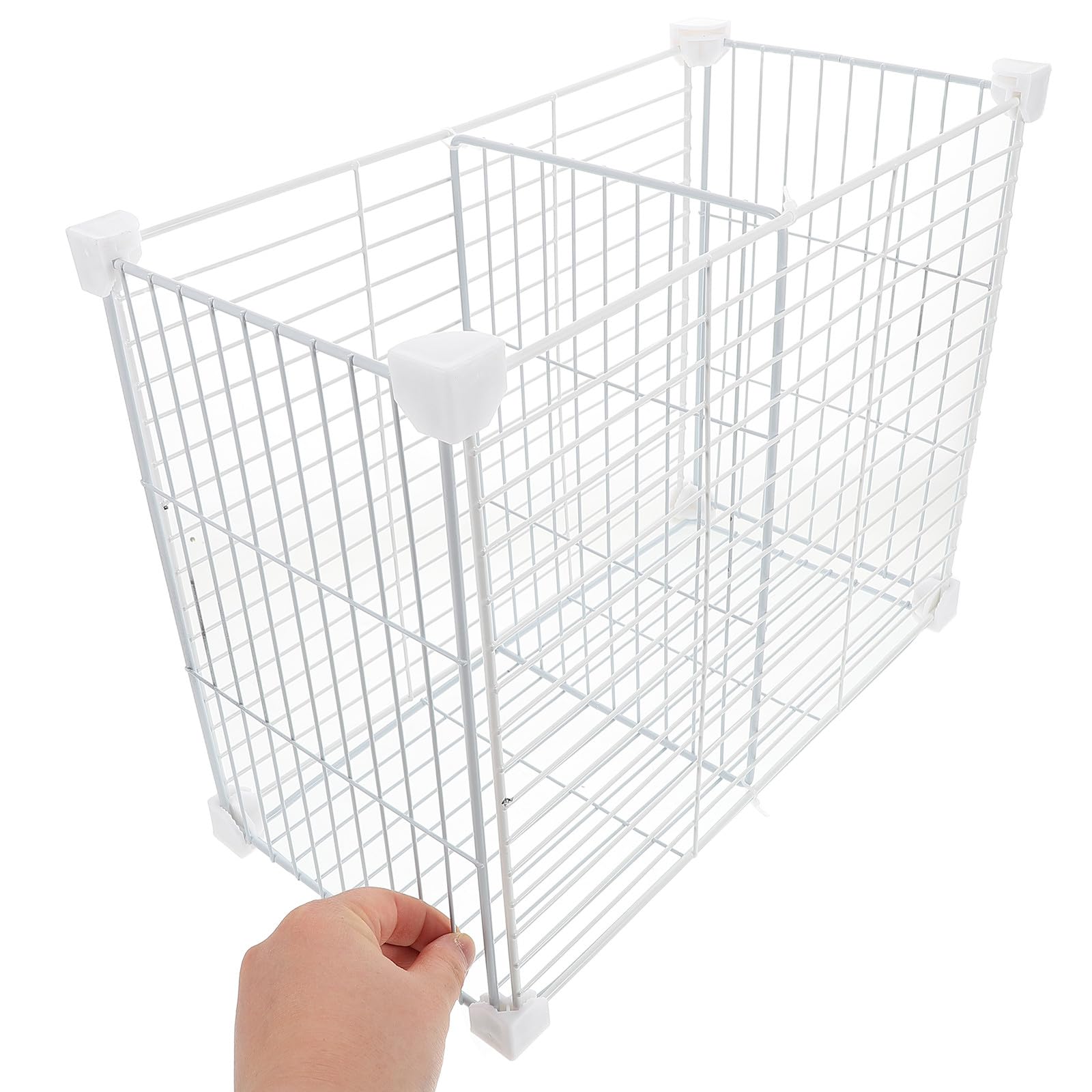 Uonlytech Organizador para Congelador Rejilla de Hierro y Cesta Inferior, Divisiones Internas para Almacenamiento Fácil y Categorización en Refrigeradores y Despensas
