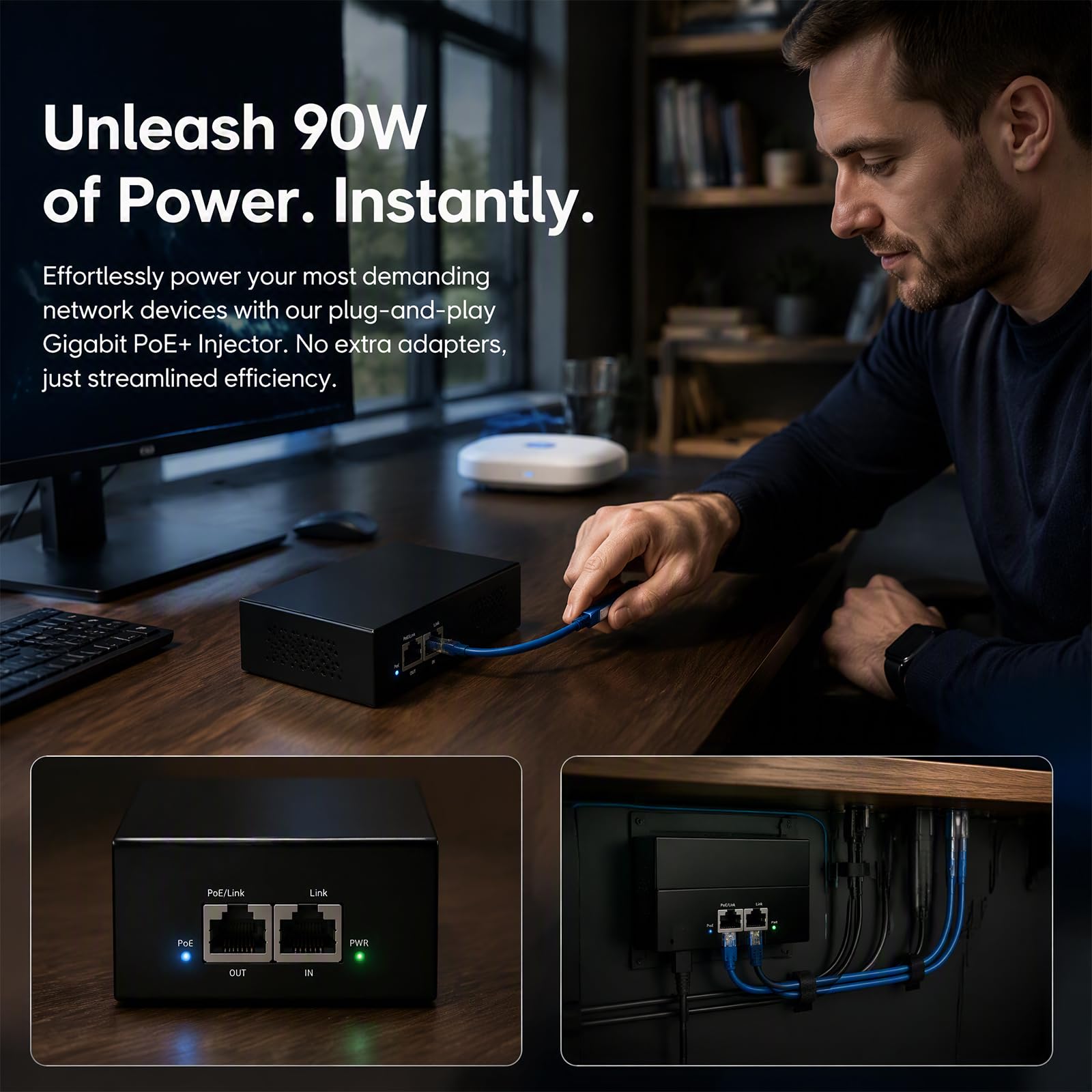 Adattatore Ethernet per Starlink Gen 3/Mini, 4 porte RJ45, estensione di rete LAN Gigabit LAN Splitter per reti esterne cablate, 4 dispositivi contemporaneamente