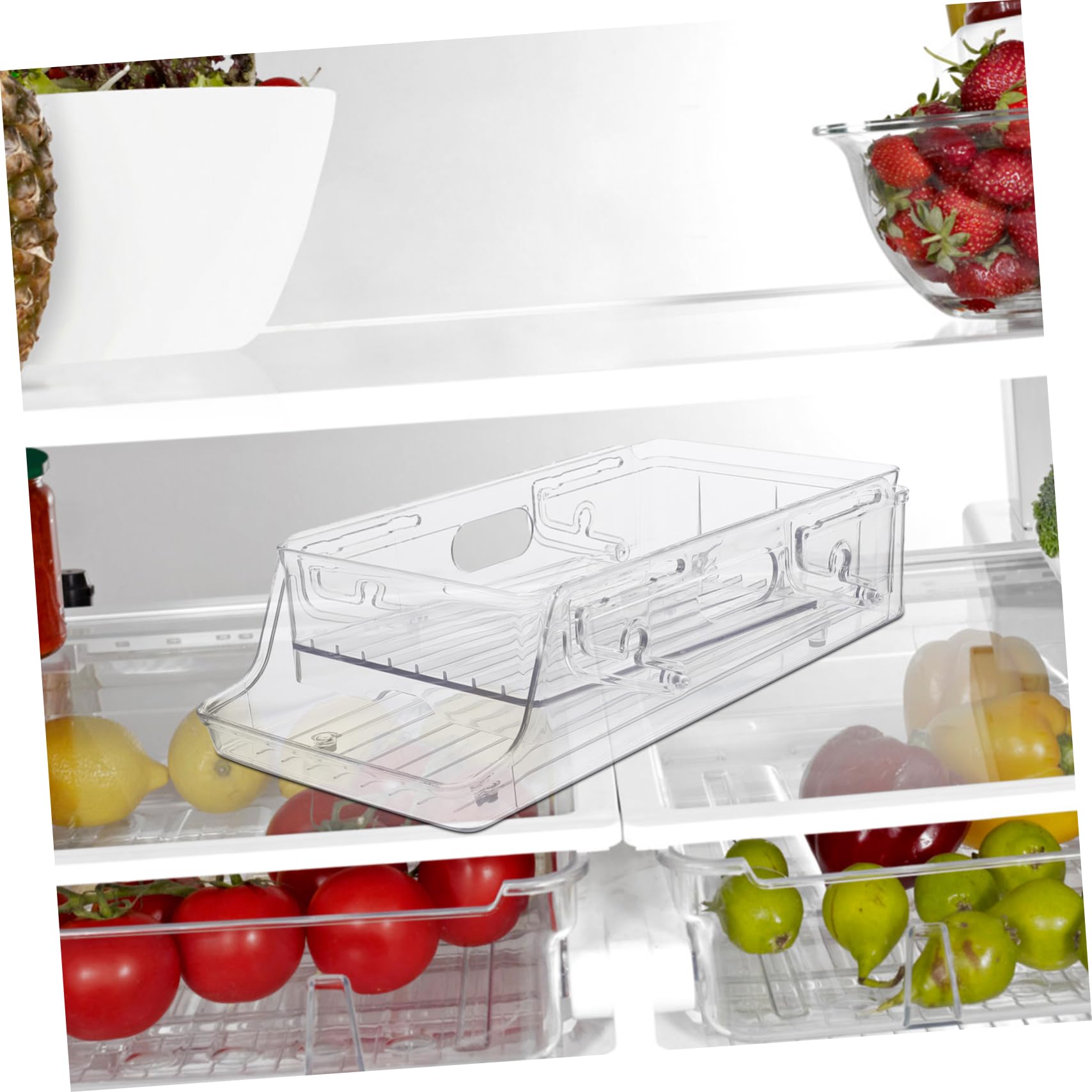 Organizzatore per Lattine Due Strati per Frigorifero per Bevande Design Rotante per Cucina e Facile da Usare Mantiene e Ordine