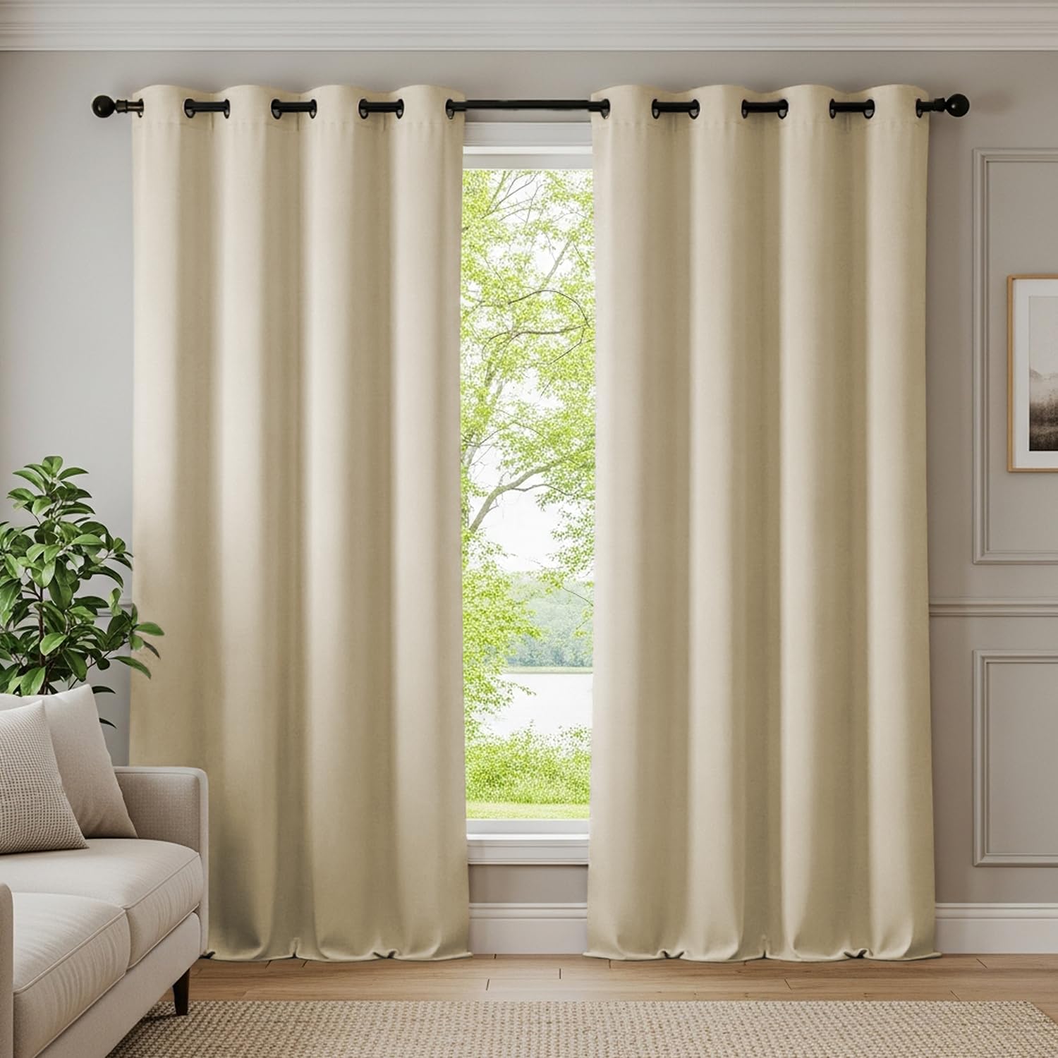 Tende per camera da letto, 2 pannelli, lunghezza 160 cm, con