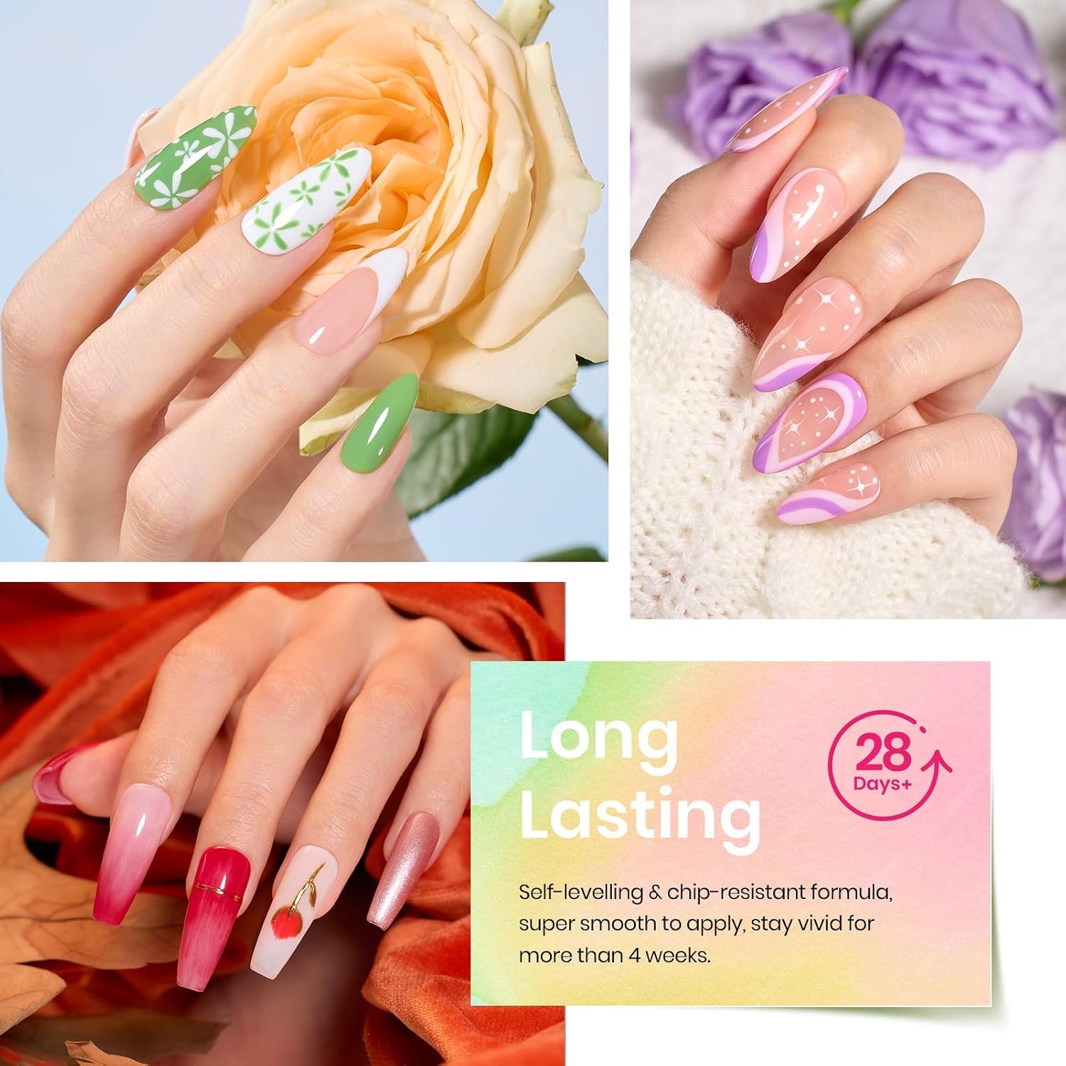 Beetles 36 Farben Gel Nail Polish mit Basis mattes und glänzendes Top Coat