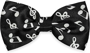 Musical Note Bow Tie for Men & Boy, Bowtie Pre-tied & Adjustable