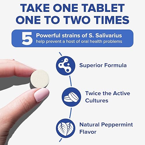 Miniatura 5 de Tuthi Probióticos orales y raspador de lengua - Tratamiento para el mal aliento para adultos - Probióticos dentales para dientes y encías - Apoya