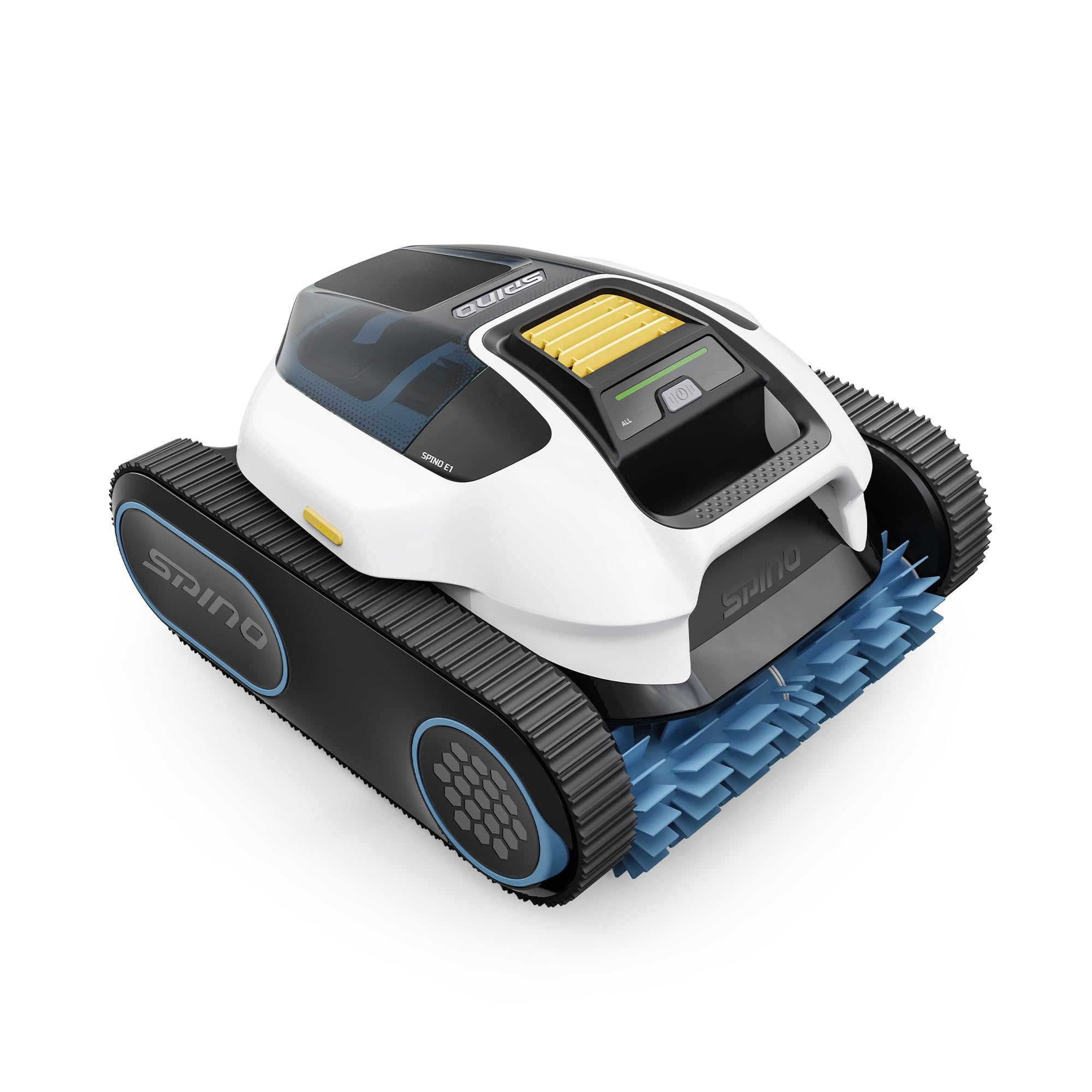 SPINO E1 Robot Piscine sans Fil | Autonomie 210 Min, 21950 LPH, 5 Modes, Nettoyage Parois et Ligne d'Eau, Contrôle par App, Trajet SmartArc, Piscines 150 m²