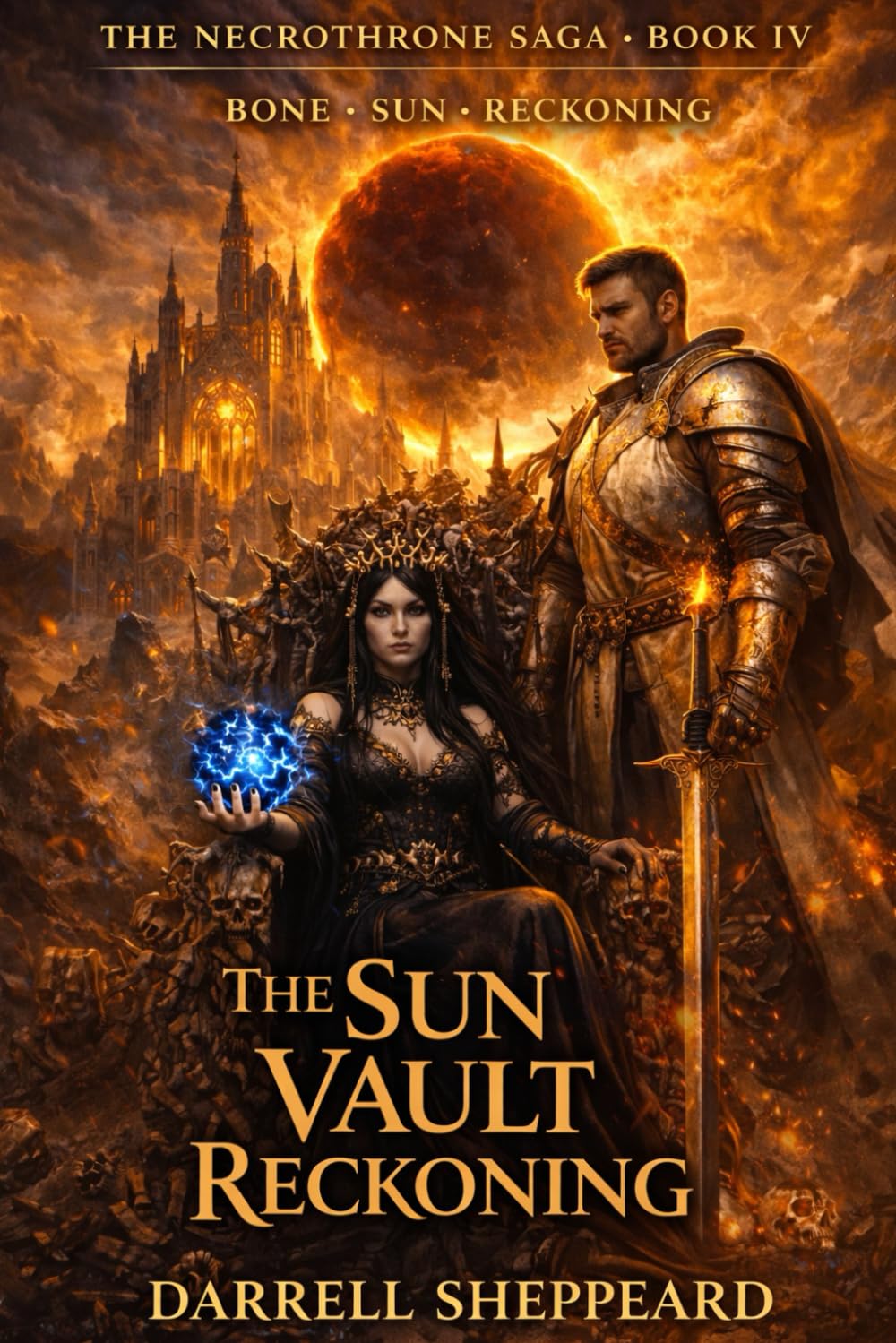 The Sun Vault Reckoning: A Dark Fantasy Romance of Death Magic, Divine Betrayal, and the War for Truth (The NecroThrone Quartet)