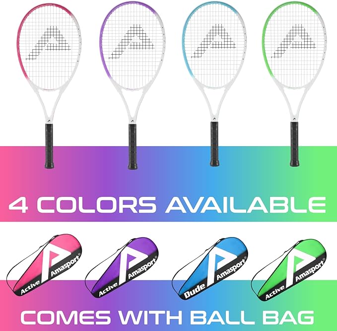 Raqueta de Tenis AMA SPORT Adultos - Pre-Encordada Ligera 27 Pulgadas miniatura 3
