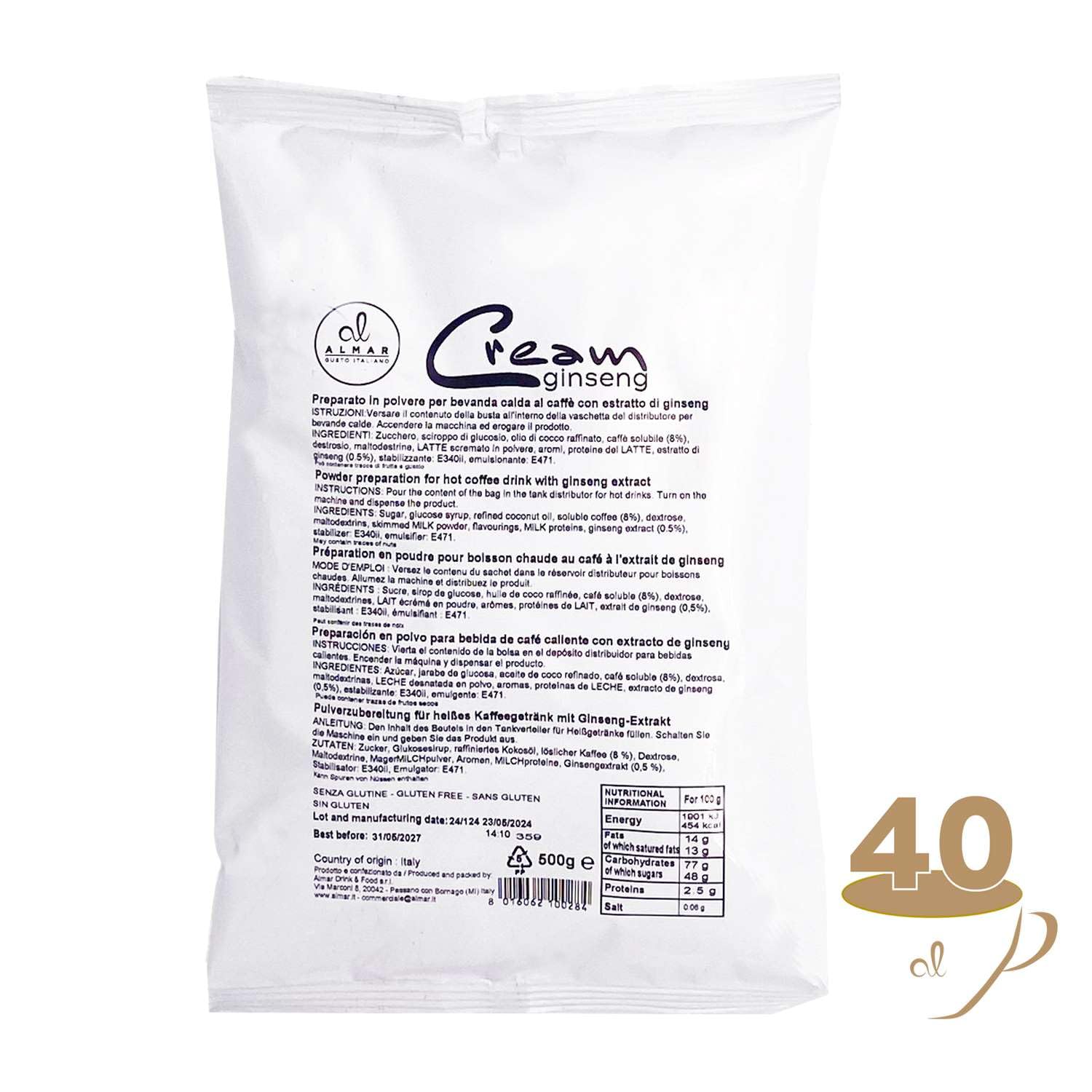 macchina da caffè e ginseng