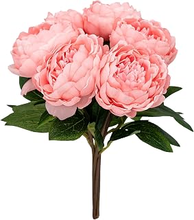 Artificial/Fake/Faux Flowers - Peony Pink 6PCS for Wedding, Home, Party, Restaurant (850916)