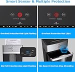 BONSEN 12-Sheet Micro Cut Paper Shredder for Home Office Use, High Security Level P-4 /55dB Ultra-Quiet/40-Minutes Shredding Shreds Credit Card/Staples, 5.3-Gallons Pullout Bin (S3106) | 40-Minutes Running Time, 55 dB Ultra-Quiet with Anti-Jam, Shred
