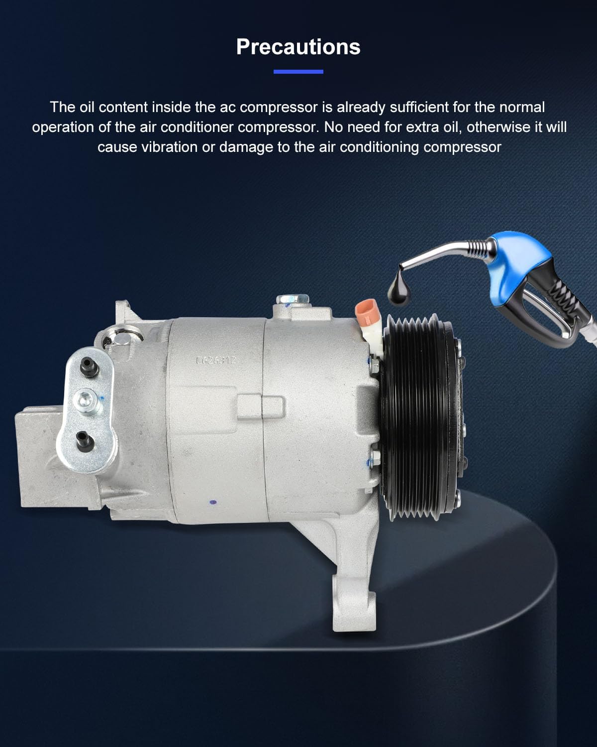 ECCPP AC Compressor with Clutch 2007-2010 Fit for Chevrolet Malibu for Pontiac G6 3.5L Air Conditioning Compressor