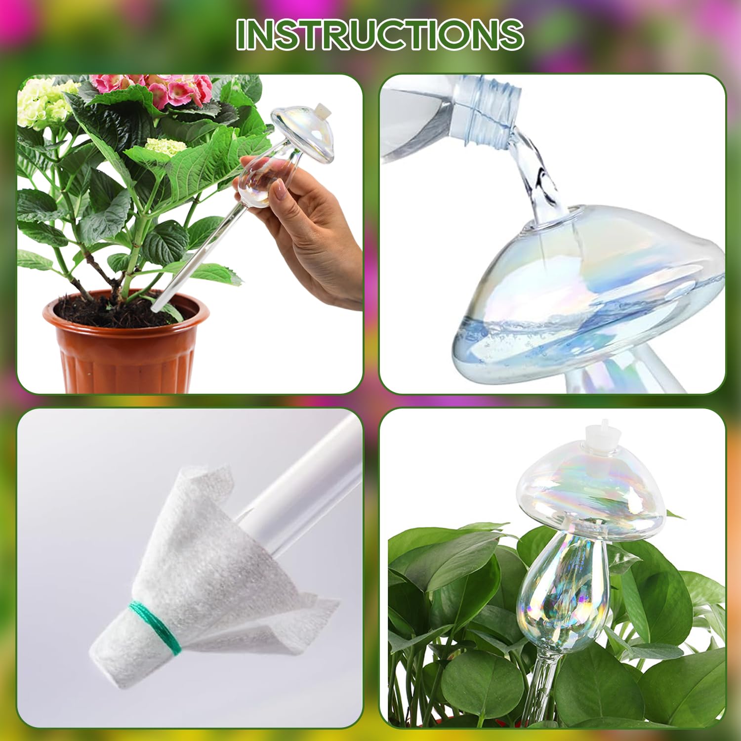 Lot De 10 Boules D'Irrigation Automatique 5cm Pour Plantes - Arrosage Lent Intérieur Extérieur