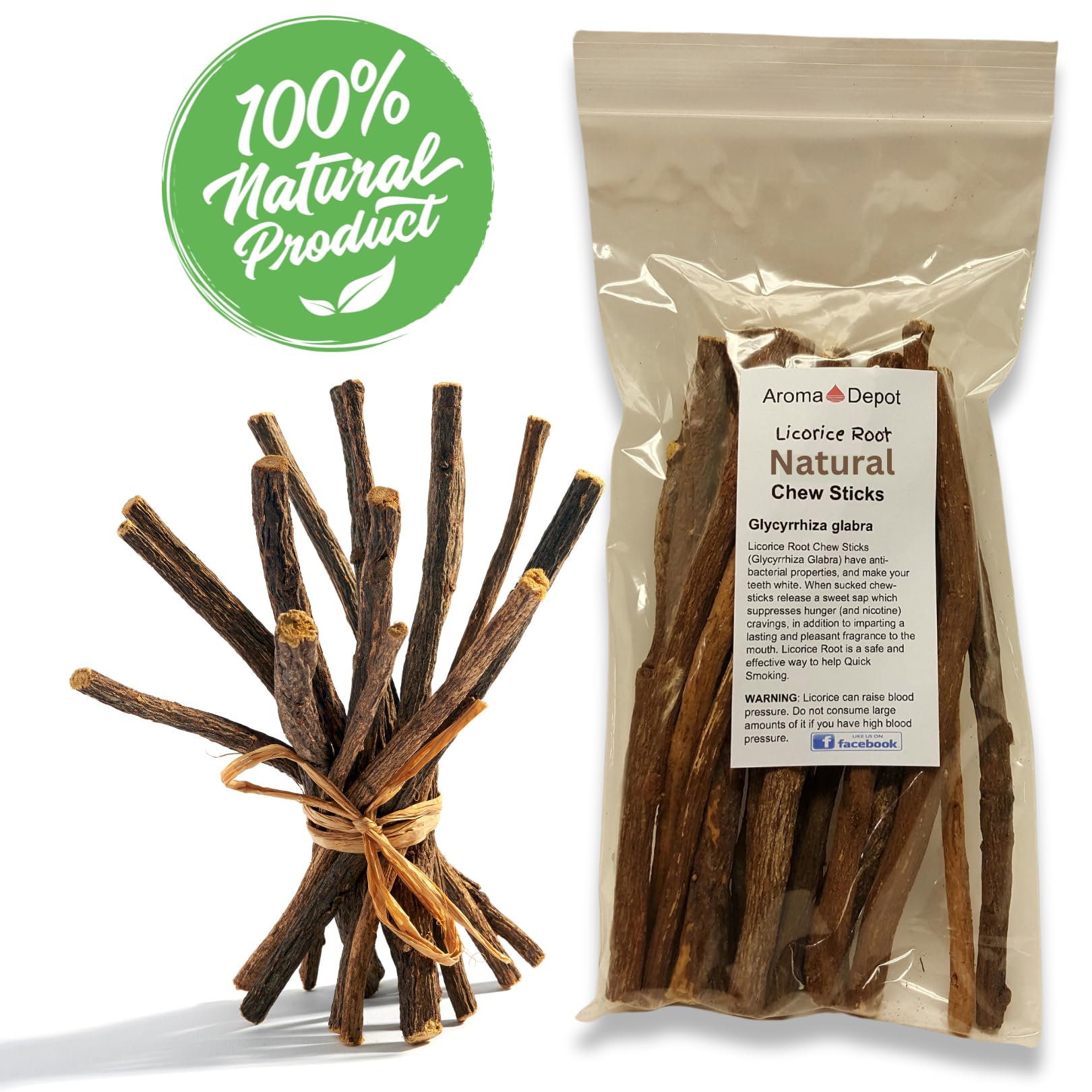 Amazon.com: Aroma Depot 4 oz. Natural Licorice Root Chew Sticks for Humans.  100% Pure Natural | Oral Health & Fresh Bearth