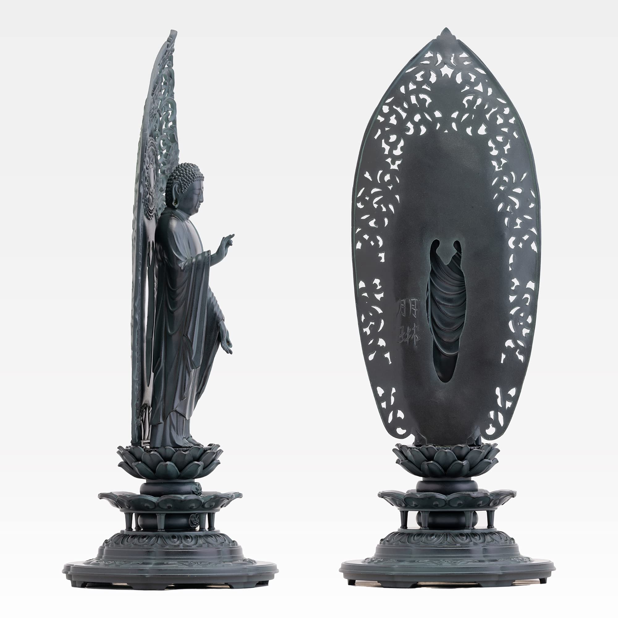 Amazon｜仏像 阿弥陀如来 25cm（青銅彩色）仏師：松久朋琳 原型＿