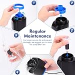 AQQA DC 36W Nettoyeur de gravier à vide électrique à aquarium 6-in-1 Kit de nettoyage multifonctionnel de réservoir de poisson pour enlever la saleté, changer l'eau, laver le sable, douche d'eau de tortue, circulation d' eau avec puissance réglable