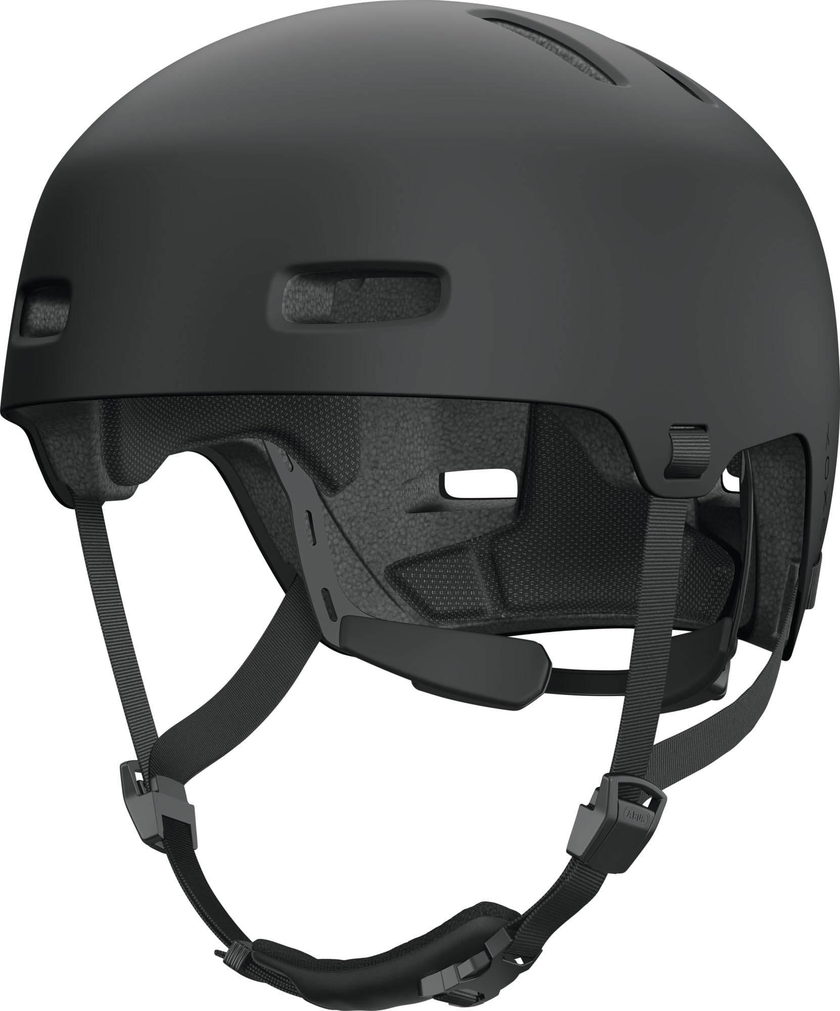 ABUS XOXO kask rowerowy – kask miejski o wyglądzie skatera – kask do jazdy na deskorolce, rowerze, skuterze – ze zoptymalizowaną wyściółką podbródka – dla młodzieży i dorosłych