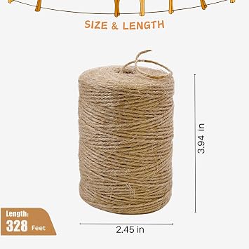Clothes Pins, Small Clothes Pins for Photos, 1.4'' 100 PCS Natural Birchwood Mini Clothes Pins, 328 Feet Natural Jute Twine and Colorful Clothespins for Photos, Crafts, Baby Shower, Display Artwork