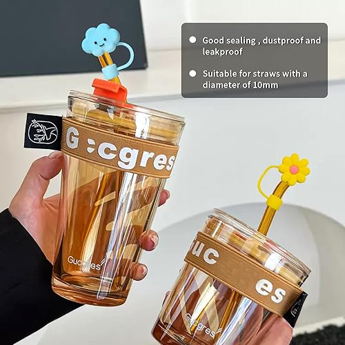 Miniatura 4 de Tapa de popote de silicona para copa Stanley, compatible con vasos de 30 y 40 onzas, bonitas puntas de silicona protectores para vasos de fiesta de