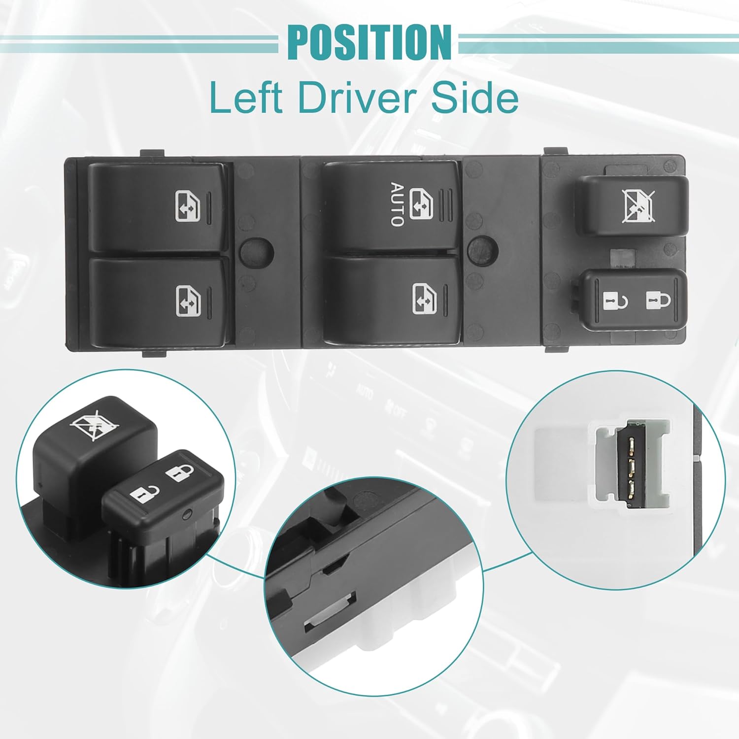 ACROPIX Front Left Driver Side Power Window Switch Fit for Subaru Forester 2014-2016 No.83071SG040 - Pack of 1 Black