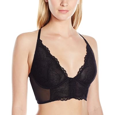 Gossard Women's Superboost Lace Deep V Underwire Bralette, 7718, Black, 32F