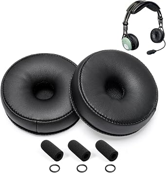 Ear Seals Refresh Kit Compatible with David Clark DC Pro X/X2 Series - Premium Ear Cushions + 3 Mic Covers, Replacement for Enhanced Comfort & Durability in Aviation Headsets