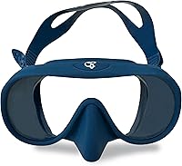 Vista 16 de Spartacus Frameless Dive Mask, Ultra-Clear Low-Iron Glass, Wide View, Low Volume, 100% Silicone Skirt