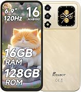FOSSiBOT S7 SIMフリー スマホ 本体 16GB RAM+128GB ROM 最大1TB拡張 Android 16 スマホ オクタコア 6.9インチHD+ 大画面 120Hzリフレッシュレート アンドロイド スマホ 5000mAhバッテリー 携帯電話 13MP+8MPカメラ スマートフォン 4GデュアルSIM 顔認証 指紋認証 GPS OTG 技適認証済 グローバル版