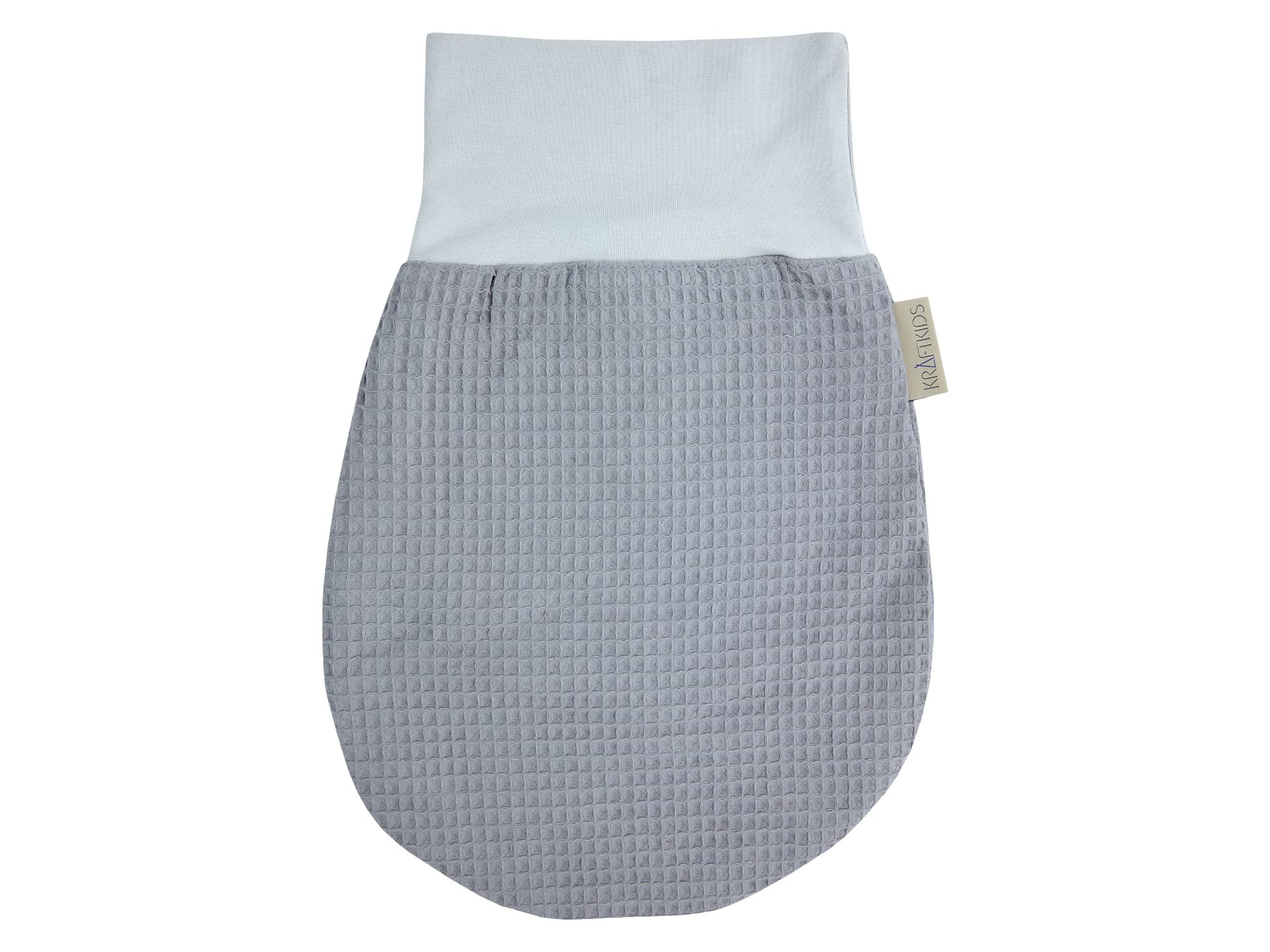 KraftKids Gigoteuse gaufrée grise pour l'automne/hiver en mousseline de coton et polaire chaude disponible en deux tailles.