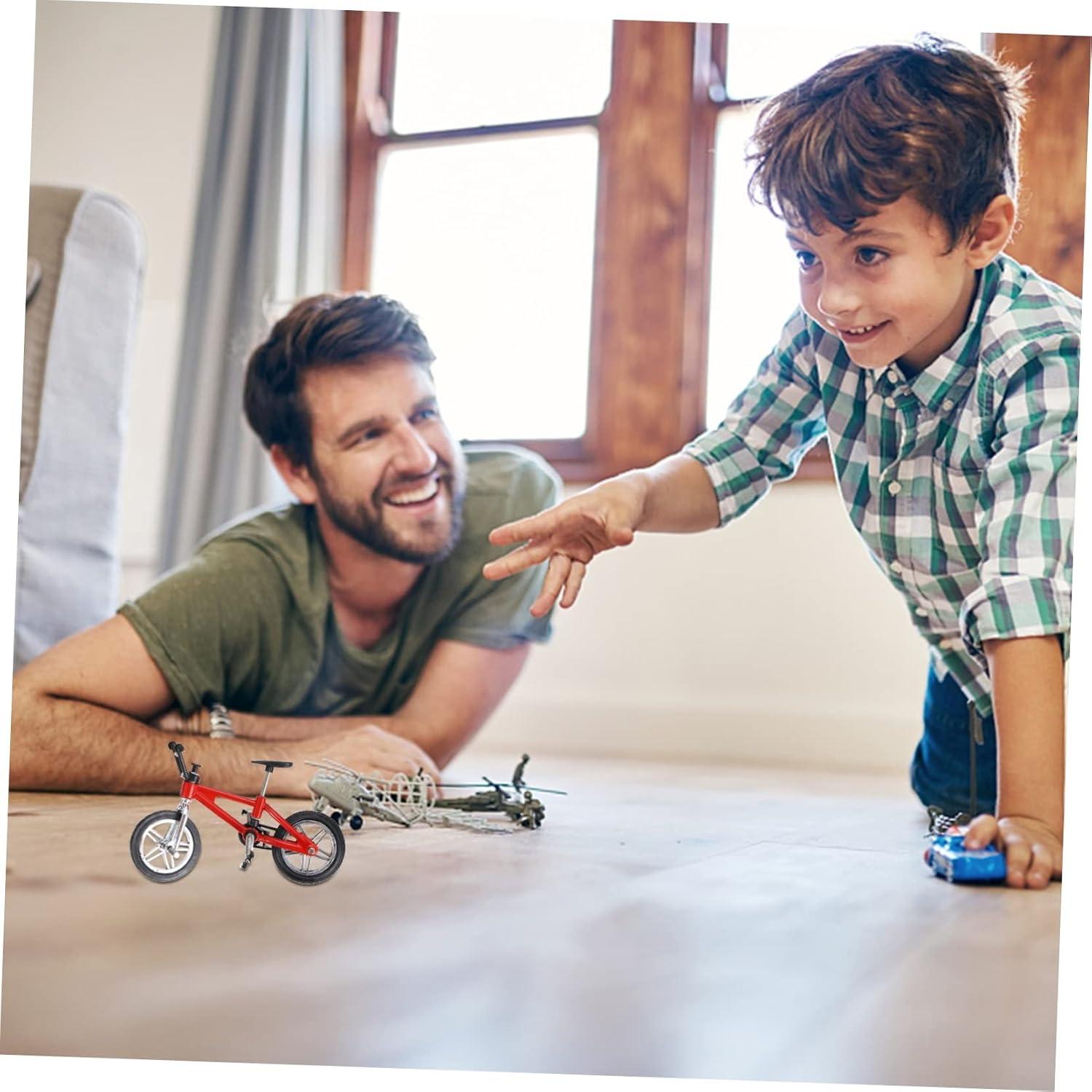 Alloy Finger Mini Bike Model for Desktop Relaxation Realistic Finger Bicycle and Mini House Collection Practical and Detailed