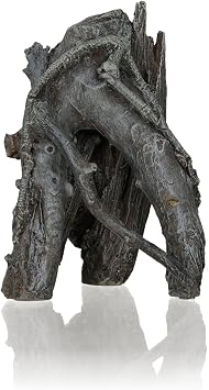 biOrb Small Amazonas Root Sculpture, Ceramic Resin Centerpiece for Freshwater and Marine Aquariums, Gray