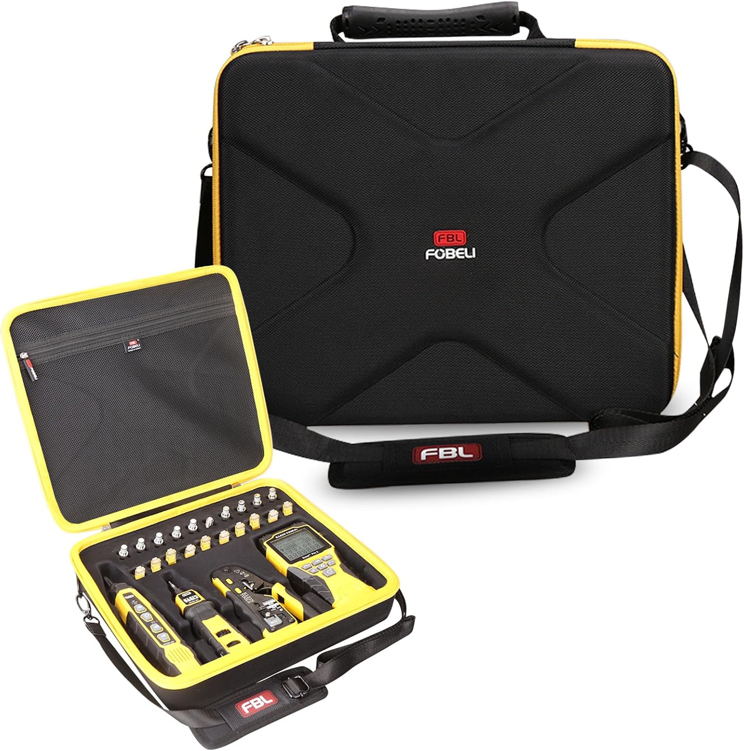 FBLFOBELI Hard Carrying Case for Klein Tools VDV501-851 VDV500-123 VDV226-110 VDV427-300. Storage Holder for Scout Pro 3 Cable Tester, Tracer Probe, Wire Tracer, Cable Crimper and Accessories