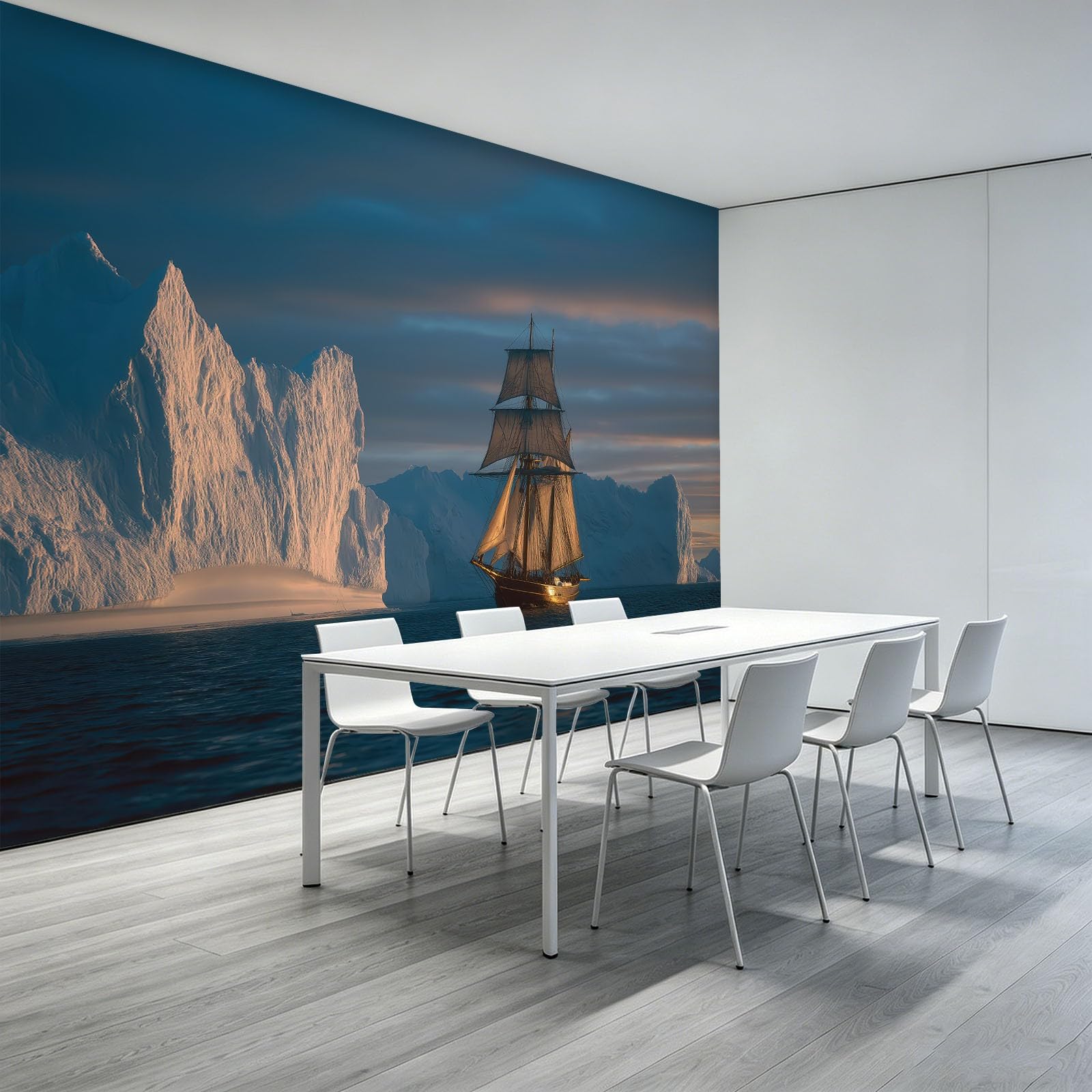 Iceberg fototapeta 200 x 140 cm panoramiczna fototapeta z włókniny panoramiczna ściana do sypialni dziewczynki sypialnia salon dekoracja sypialni